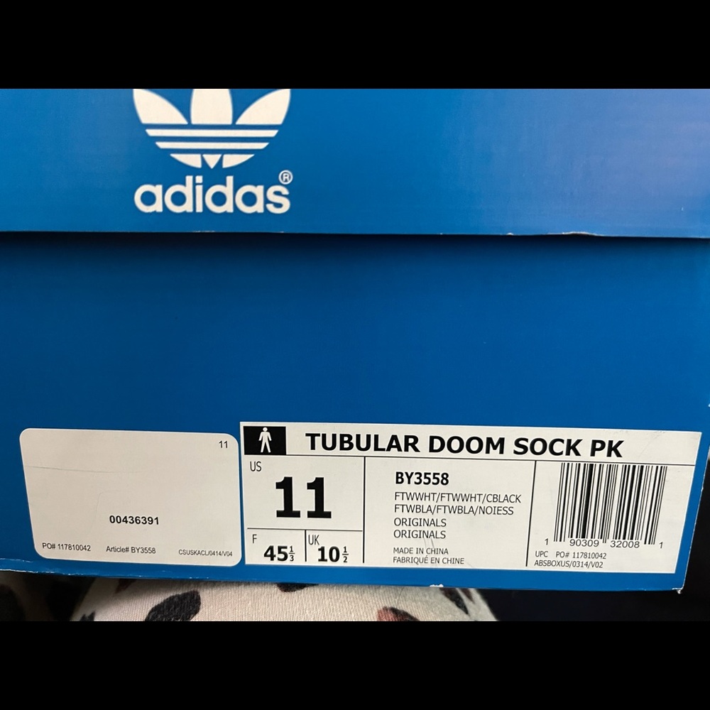 Adidas tubular doom sock NWT